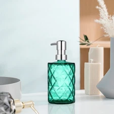 2 Pcs Pump Bottles for Liquids Dispenser Glass Press Shampoo Empty