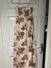 Image of GUESS Maxi Dress NWT Floral Tropical Print Side Split Pockets Summer Holiday