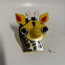 Vintage Giraffe Night Light Plastic Light Up Nose Wall Plug In Yellow Tested