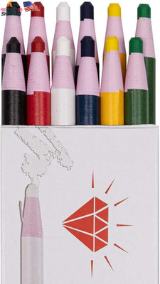 HOMSSEM New China Markers Grease Pencils   12-Pack Multi-Surface Wax Markers for