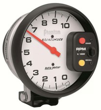 Autometer 5795 Phantom Tachometer 5 10k Rpm Pedestal W Peak Rpm Memory