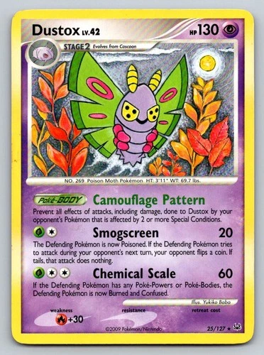 Dustox 25/127 LP Platinum Pokemon