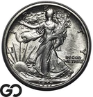 1917-S Walking Liberty Half Dollar, Rev. MM, Nice Strike, Choice BU++ Key Date!