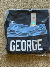 Eddie George Autographed Tennessee Mitchell & Ness Navy Football Jersey -BAS