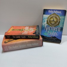 Philip Pullman Books Lot Bundle x 3 His Dark Materials Trilogy 1st Ed Amber