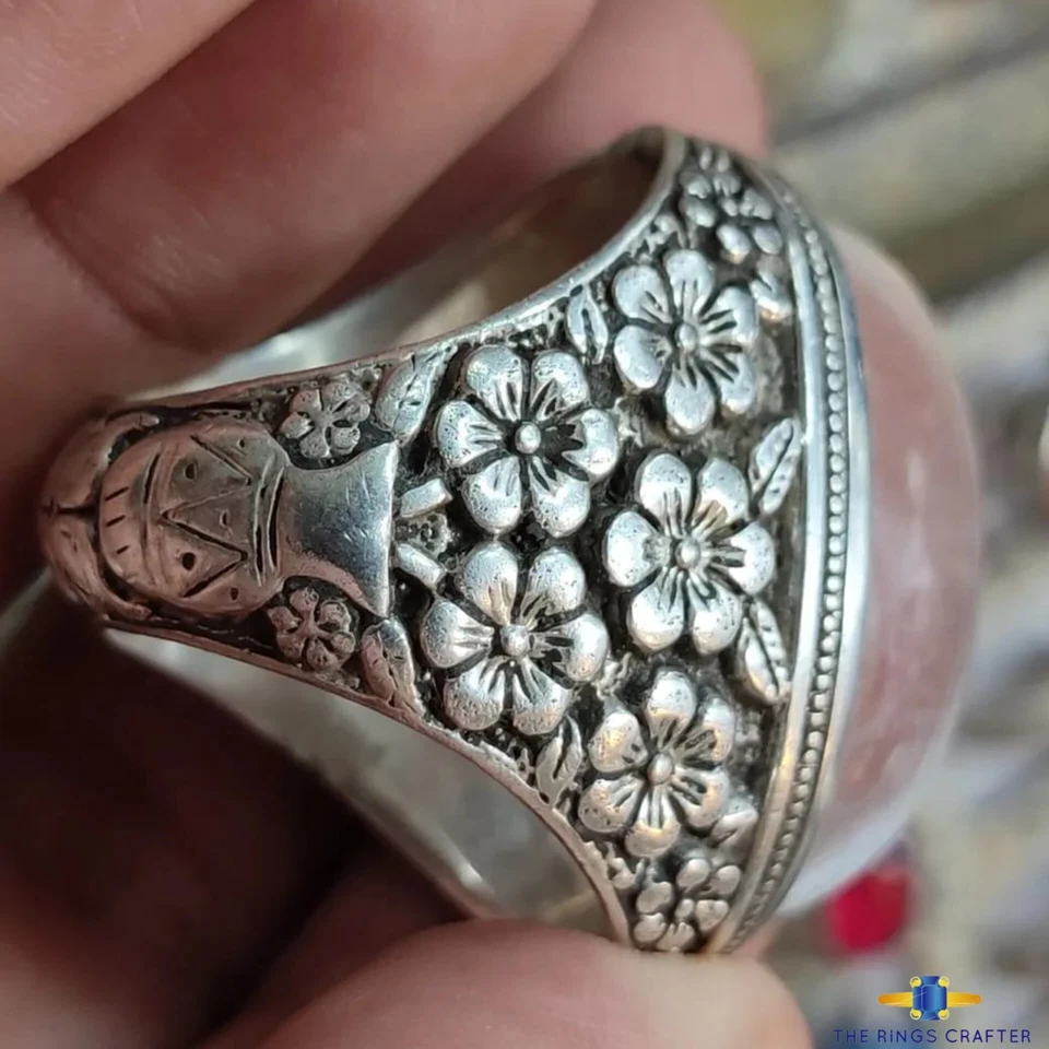 Big Dur Al Najaf 石戒指 Dur e Najaf 石英宝石手工戒指 男式 — 第 3/3 张图片