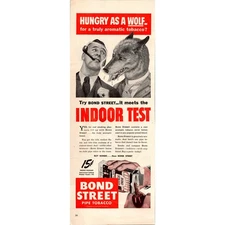 Philip Morris Bond Street Pipe Tobacco 1940s WWII Era Clipping SV29-4