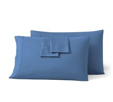 Standard Pillow Cases Set of 2-100 Egyptian Cotton 600 Thread Count Medium B...