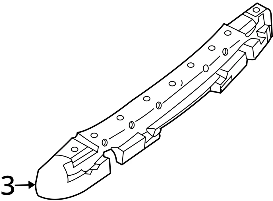 2002-2005 Mercury Mountaineer Rear Bumper Reinforcement B9HBX Foto 3 de 3