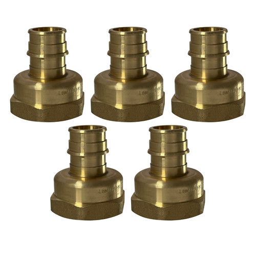5 Pack XFITTING 3/4" Pex A X 1" Female Adapter , F1960 Expansion Female