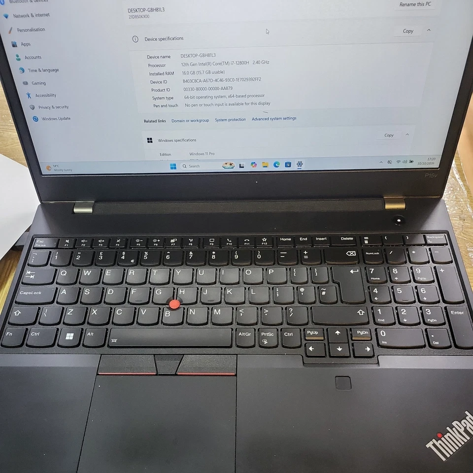Lenovo ThinkPad P15v G3 · i7-12800H · 16GB · 1TB, photo 4 of 5
