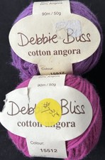 lot of 2 Skeins Of Debbie Bliss 80 cotton 20 angora yarn, Damaged See Pictures