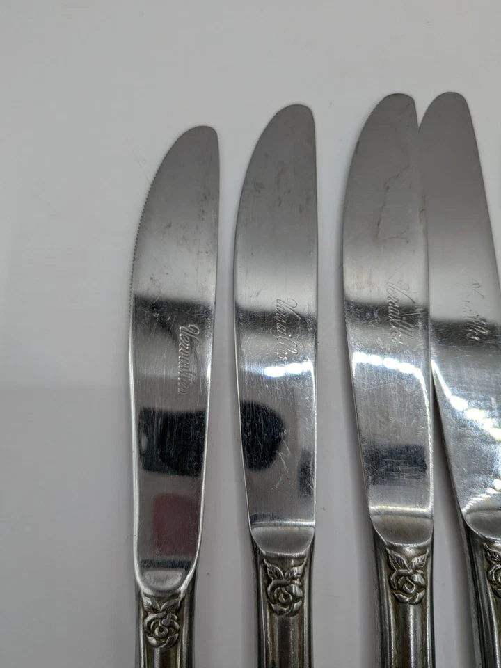 Juego de 7 cuchillos de cena de acero inoxidable MSI Japón Versalles flor rosa Foto 2 de 4