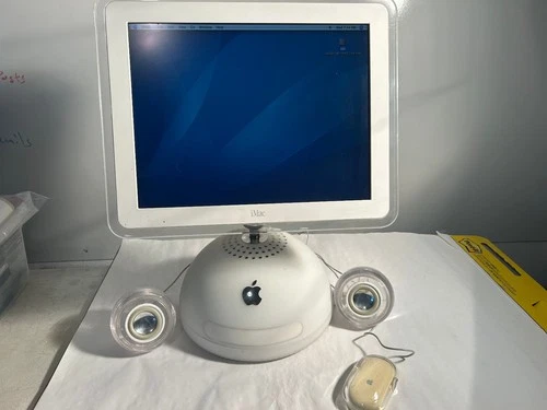 Classic Apple iMac G4 Computer Works Vintage USA Keyboard Speakers