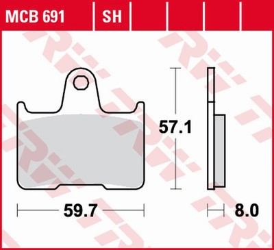 TRW Sinter Bremsbeläge für Harley Davidson XL 1200 X Sportster Forty Eight (ABS)