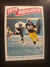 1975 Topps Football Highlights # 459 Lynn Swann Nice Card