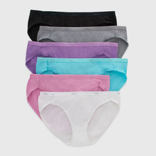 Hanes Originals Women's Super Soft Color Bikini Underwear, 3 or 6 Pair