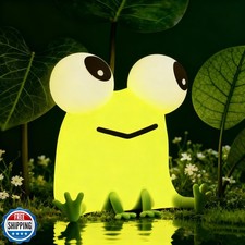 YR YRHH-PET Frog Cute Night Light, Big Eyes Frog Gifts Kids Lamp, Squishy Rec