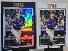2025 Topps Archives Brenton Doyle #272 Black Foilboard + Base Colorado Rockies