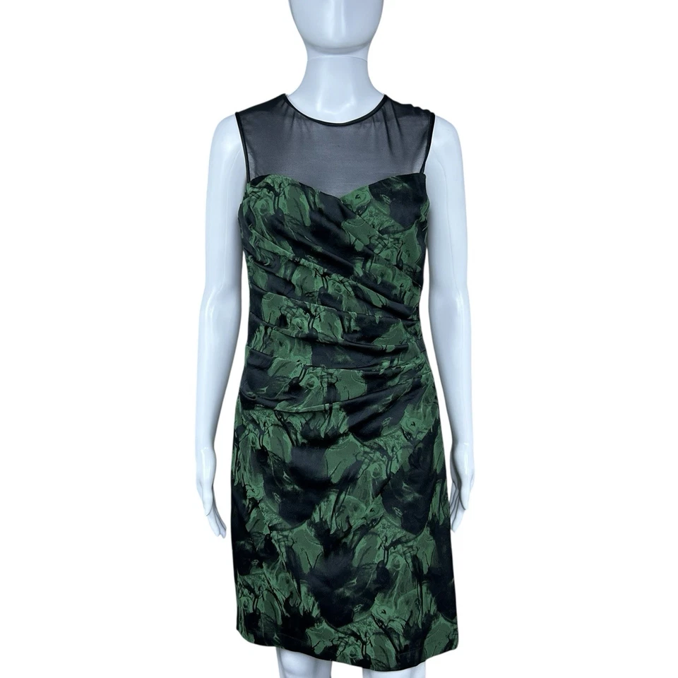 Vestido Teri Jon Rickie Freeman Elástico Acanalado Talla 6 Preppy Fiesta Navidad Vacaciones Foto 4 de 4