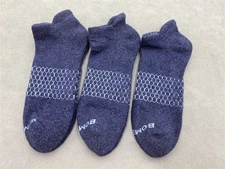 3 Pairs Bombas Men's All-Purpose Performance Midweight Ankle Socks Size L