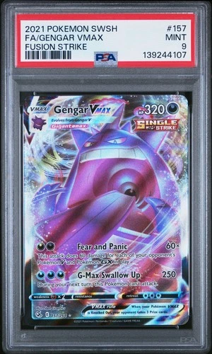 Gengar VMAX 157/264 Swsh08: Fusion Strike Holo PSA 9