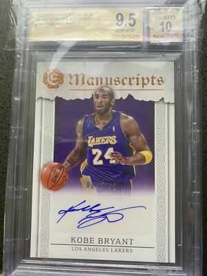 KOBE BRYANT Autograph 2016-17 Panini Manuscripts Excalibur. Graded