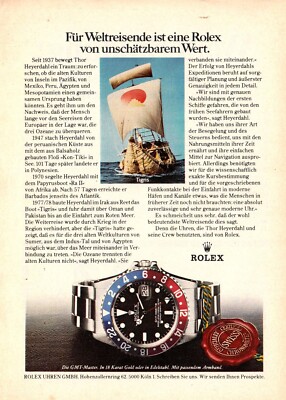 3w8857/ Dekorative Reklame von 1984   ROLEX   von unschätzbarem Wert.