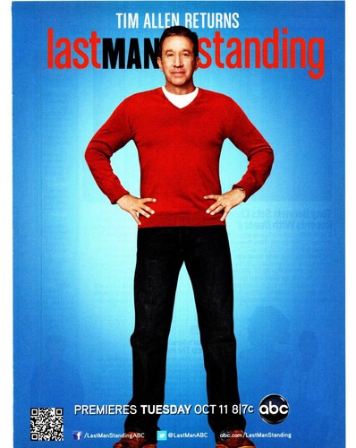 PTP88 WERBUNG 11X8" TIM ALLN RETURNS LAST MAN STANDING TV SHOW
