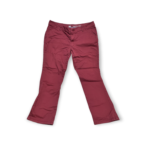 Lee Womens Maroon Essential Chino Straight Leg Pants Plus Sz 18 Short  Classic | eBay
