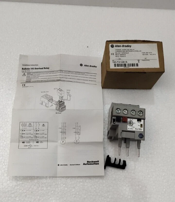 ALLEN-BRADLEY 193-TX1AB16 SER A 1.1-1.6A 193-TX Thermo Überlastrelais Free Ship - Image 4 of 4