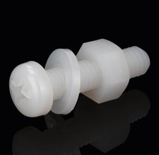 Viti testa padella Phillips nylon bianco con dadi esagonali rondella piatta M2 M3 M4 M5 M6 M8