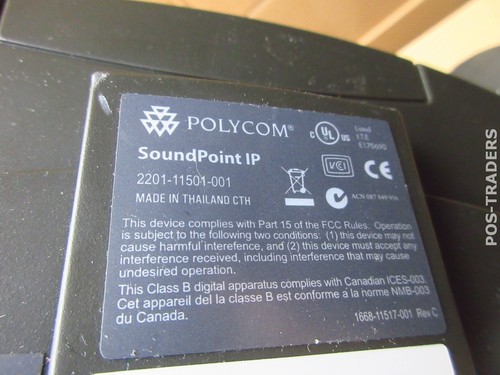 Téléphone POE numérique VoIP Polycom SoundPoint IP 501 SIP 2201-11501-001 COMBINÉ INCLUS - Photo 2/2