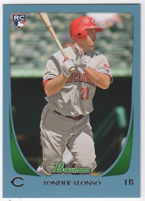 Alonso Rookie Blue YONDER ALONSO 2011 Bowman BLUE Parallel ROOKIE #109/500 | eBay