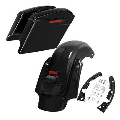 5'' Stretched Hard Saddlebags & Rear Fender Fit For Harley Street Glide 09-13 12