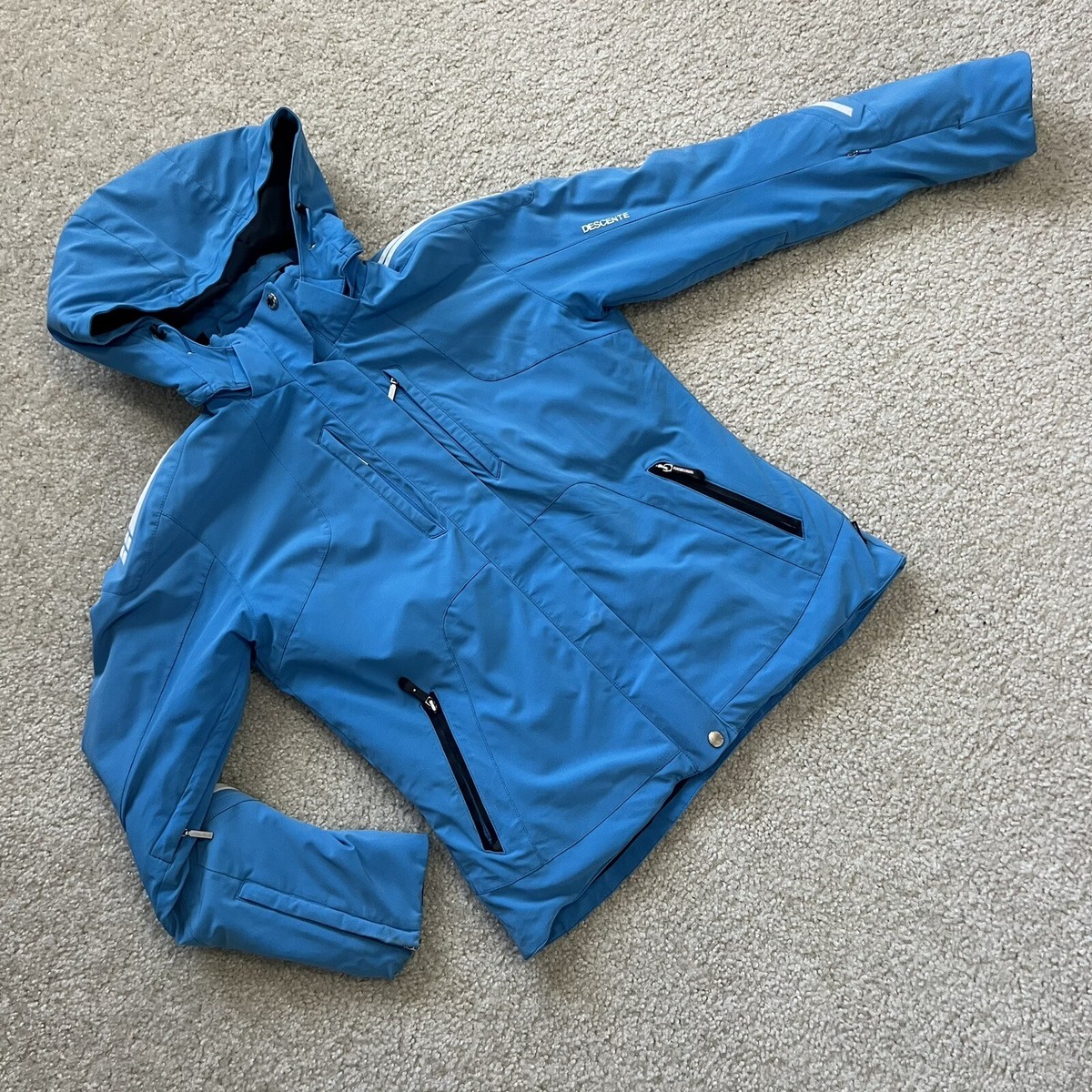 Descente Ski Snow Snowboarding Jacket Coat Blue Wm Size 10 D9-9616