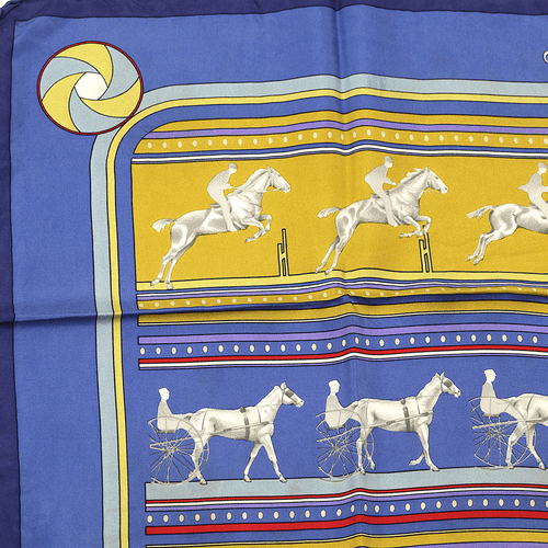 Hermes Schal SEQUENCES Seide Foulard Carre CATY LATHAM 90cm - Bild 6 von 6