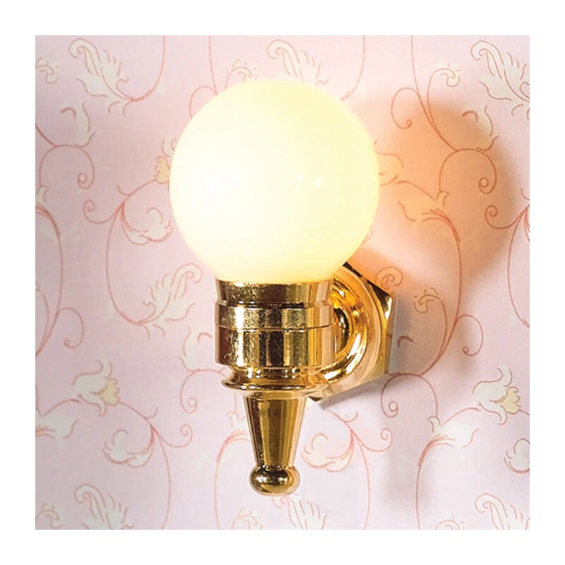 DOLLS HOUSE EMPORIUM Dolls House 7049 Wandlampe "Kugel" messing 12 Volt 1:12 für Puppenhaus