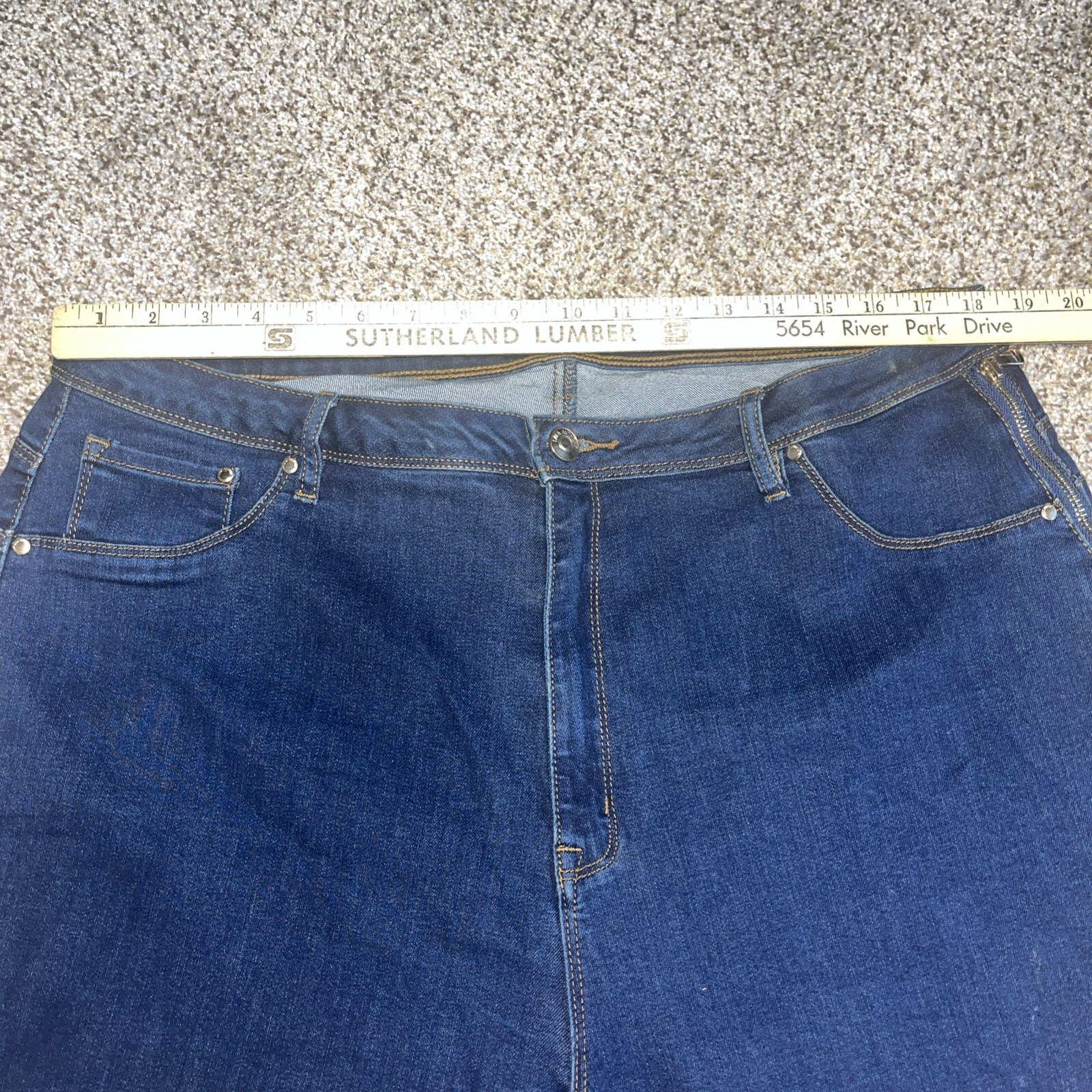 La La Anthony Women's Power Zip High Rise Skinny Jeans Blue Size 22 (36x32) - View 11