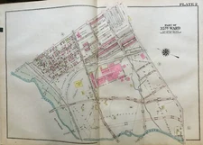 1927 LANSDALE PHILADELPHIA PA TACONY CREEK TO TABOR ST FRANKLIN SCHOOL ATLAS MAP