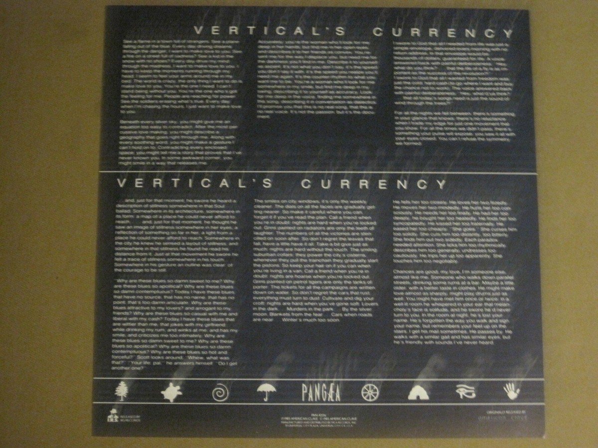 kip hanrahan/vertical 's currently レコード Kip Hanrahan｜Vertical's Currency (LP)｜レコード通販