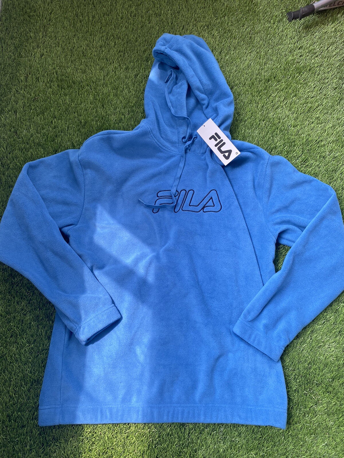 FELPA CON CAPPUCCIO DA UOMO FILA POLARE IN PILE TAGLIA MEDIA NUOVA CON ETICHETTE