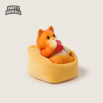 Party Animals Macchiato Beanbag Figurine Bat Choro Q Adorable Pet