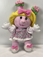 Vtg Tea Bunnies Stuffed Plush Doll Rose Bonnet GUC