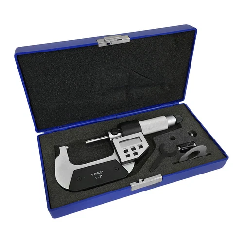 IP54 5-Key Electronic Dig. Outside Micrometers 0.00005 In Range 1-2 Inch/25-50mm