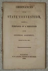 1863 Confederate Imprint - Raleigh, N.C. - ORDINANCES OF THE STATE CONVENTION