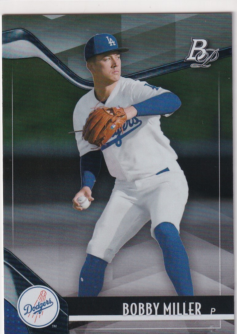 2021 BOWMAN PLATINUM RC BOBBY MILLER LOS ANGELES DODGERS