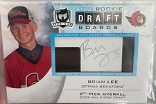 2008-09 Upper Deck The Cup Draft Boards /25 Brian Lee #DB-LE Rookie Auto RC