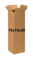 15" x 15" x 48"  CARDBOARD BOX - 200 lb - SINGLE BOX - TALL