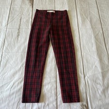 ZARA Kid  s Red  Black Plaid Pants/Leggings Girl  s 7